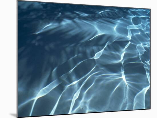 Shiny Light Strings in Blue Water-null-Mounted Photographic Print