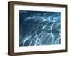 Shiny Light Strings in Blue Water-null-Framed Photographic Print