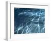 Shiny Light Strings in Blue Water-null-Framed Photographic Print