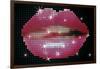 Shiny Lips On Screen-Blink Blink-Framed Art Print