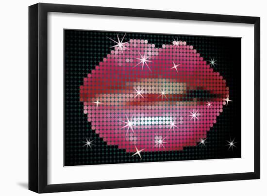 Shiny Lips On Screen-Blink Blink-Framed Premium Giclee Print