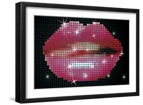 Shiny Lips On Screen-Blink Blink-Framed Premium Giclee Print