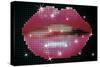 Shiny Lips On Screen-Blink Blink-Stretched Canvas