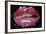 Shiny Lips On Screen-Blink Blink-Framed Art Print