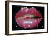 Shiny Lips On Screen-Blink Blink-Framed Art Print