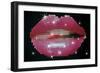 Shiny Lips On Screen-Blink Blink-Framed Art Print