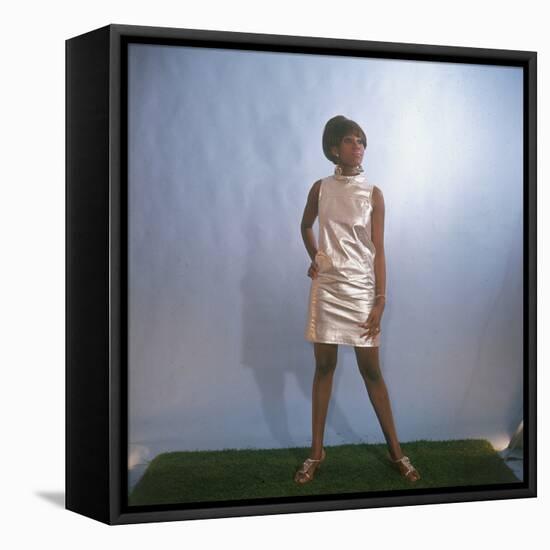 Shiny Mini Dress-null-Framed Stretched Canvas