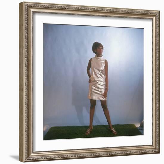 Shiny Mini Dress-null-Framed Photographic Print