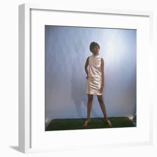 Shiny Mini Dress-null-Framed Photographic Print