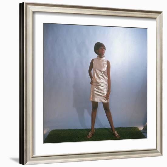 Shiny Mini Dress-null-Framed Photographic Print