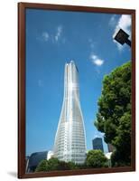 Shiny Raffles City skyscraper, Hangzhou, China, Asia-Andreas Brandl-Framed Photographic Print