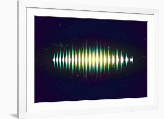 Shiny Sound Waveform-Swill Klitch-Framed Art Print