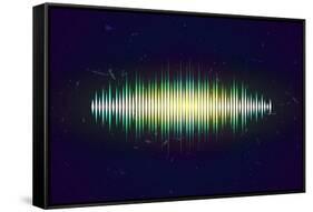 Shiny Sound Waveform-Swill Klitch-Framed Stretched Canvas