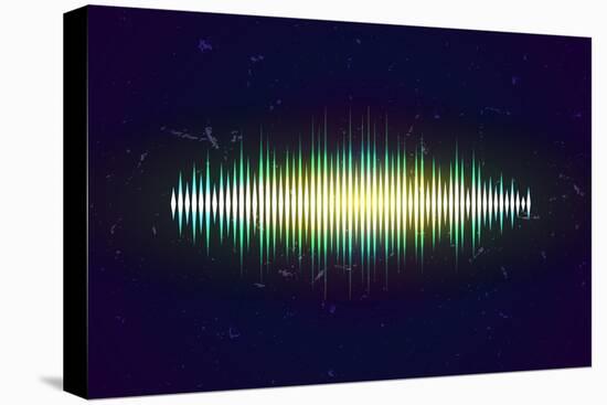 Shiny Sound Waveform-Swill Klitch-Stretched Canvas