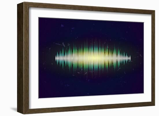 Shiny Sound Waveform-Swill Klitch-Framed Art Print