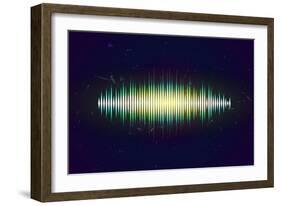 Shiny Sound Waveform-Swill Klitch-Framed Art Print