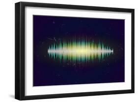 Shiny Sound Waveform-Swill Klitch-Framed Art Print