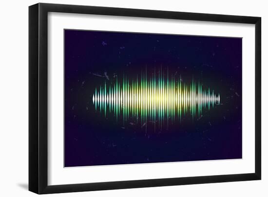 Shiny Sound Waveform-Swill Klitch-Framed Art Print