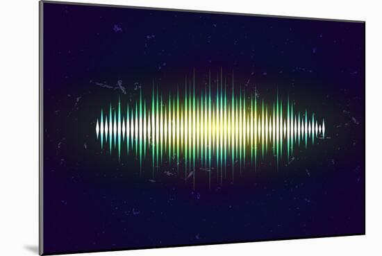 Shiny Sound Waveform-Swill Klitch-Mounted Art Print