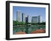 Shiodome Shiosite Hama Rikyu Japanese Garden Tokyo, Japan-null-Framed Premium Photographic Print