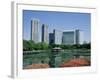 Shiodome Shiosite Hama Rikyu Japanese Garden Tokyo, Japan-null-Framed Photographic Print