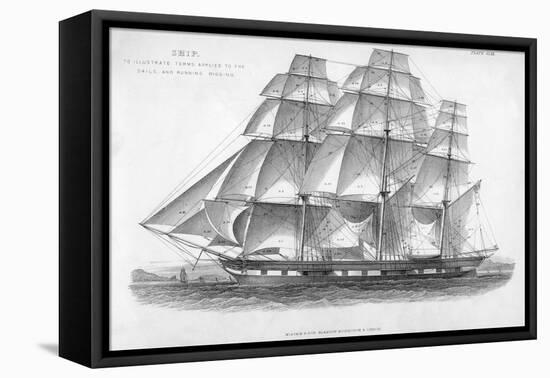 Ship, 19th Century-null-Framed Stretched Canvas