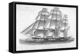 Ship, 19th Century-null-Framed Stretched Canvas