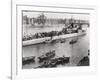 Ship and Boats on the River Thames, London, C1913-null-Framed Photographic Print