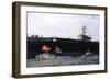 Ship and Boats with Flag Carriers against the Nuclear Vessel-Shunsuke Akatsuka-Framed Photographic Print