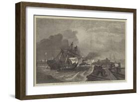 Ship and Crew Saved, in the Exhibition of the Society of Painters in Water Colours-George Henry Andrews-Framed Giclee Print