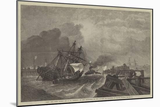 Ship and Crew Saved, in the Exhibition of the Society of Painters in Water Colours-George Henry Andrews-Mounted Giclee Print