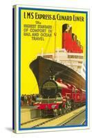 Ship and Rail Travel Poster-null-Stretched Canvas