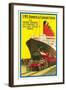 Ship and Rail Travel Poster-null-Framed Art Print