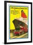 Ship and Rail Travel Poster-null-Framed Art Print