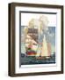 "Ship and Sailboats,"July 16, 1932-Gordon Grant-Framed Giclee Print