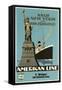 Ship and Statue of Liberty-null-Framed Stretched Canvas