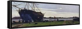Ship at Port, 1869-Federico Zandomeneghi-Framed Stretched Canvas