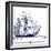 Ship at Sea-The Saturday Evening Post-Framed Giclee Print