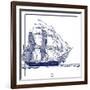 Ship at Sea-The Saturday Evening Post-Framed Giclee Print