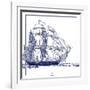 Ship at Sea-The Saturday Evening Post-Framed Giclee Print