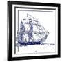 Ship at Sea-The Saturday Evening Post-Framed Giclee Print