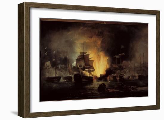 Ship at the Battle of Navarino-null-Framed Giclee Print