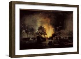 Ship at the Battle of Navarino-null-Framed Giclee Print