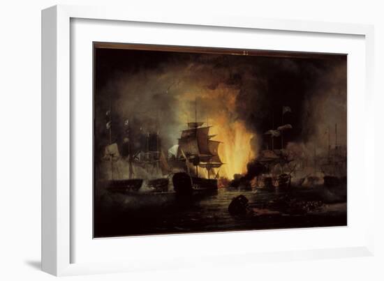 Ship at the Battle of Navarino-null-Framed Giclee Print