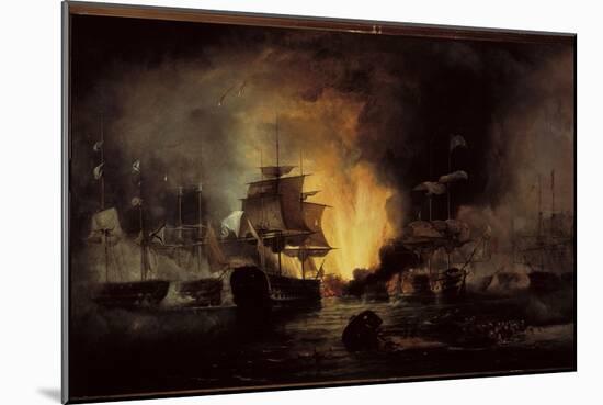 Ship at the Battle of Navarino-null-Mounted Giclee Print