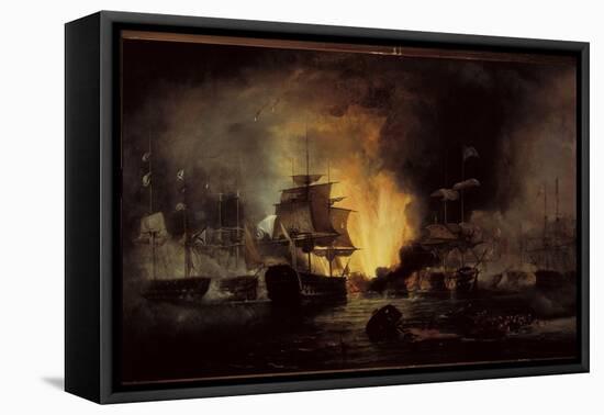 Ship at the Battle of Navarino-null-Framed Stretched Canvas