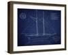 Ship Blueprint Ernestina-Tina Carlson-Framed Art Print