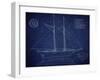 Ship Blueprint Ernestina-Tina Carlson-Framed Art Print