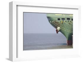 Ship bug in the Außenweser, car transporters ship, Bremerhaven, Bremen, Germany-Torsten Krüger-Framed Photographic Print