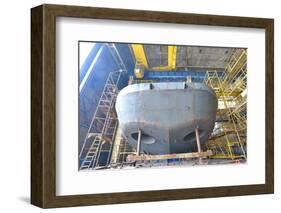 Ship Building Shoot  inside of Shipyard-laurentiu iordache-Framed Photographic Print